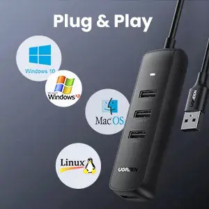 UGREEN 10915 USB 3.0 4‑портовый хаб Photo 2