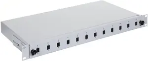 Patch panel accessory Alantec FOP-1U-12SCS-S, 1U rack mount, SC/LC cable connection, 24 ports, grey