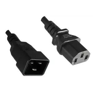 Силовой кабель Microconnect PE030610 черный 1м C13 C20