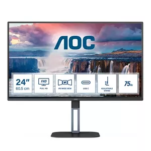 AOC 24V5C/BK monitori 60,5 cm (23.8") 1920 x 1080 pikseļi Full HD LED Melns