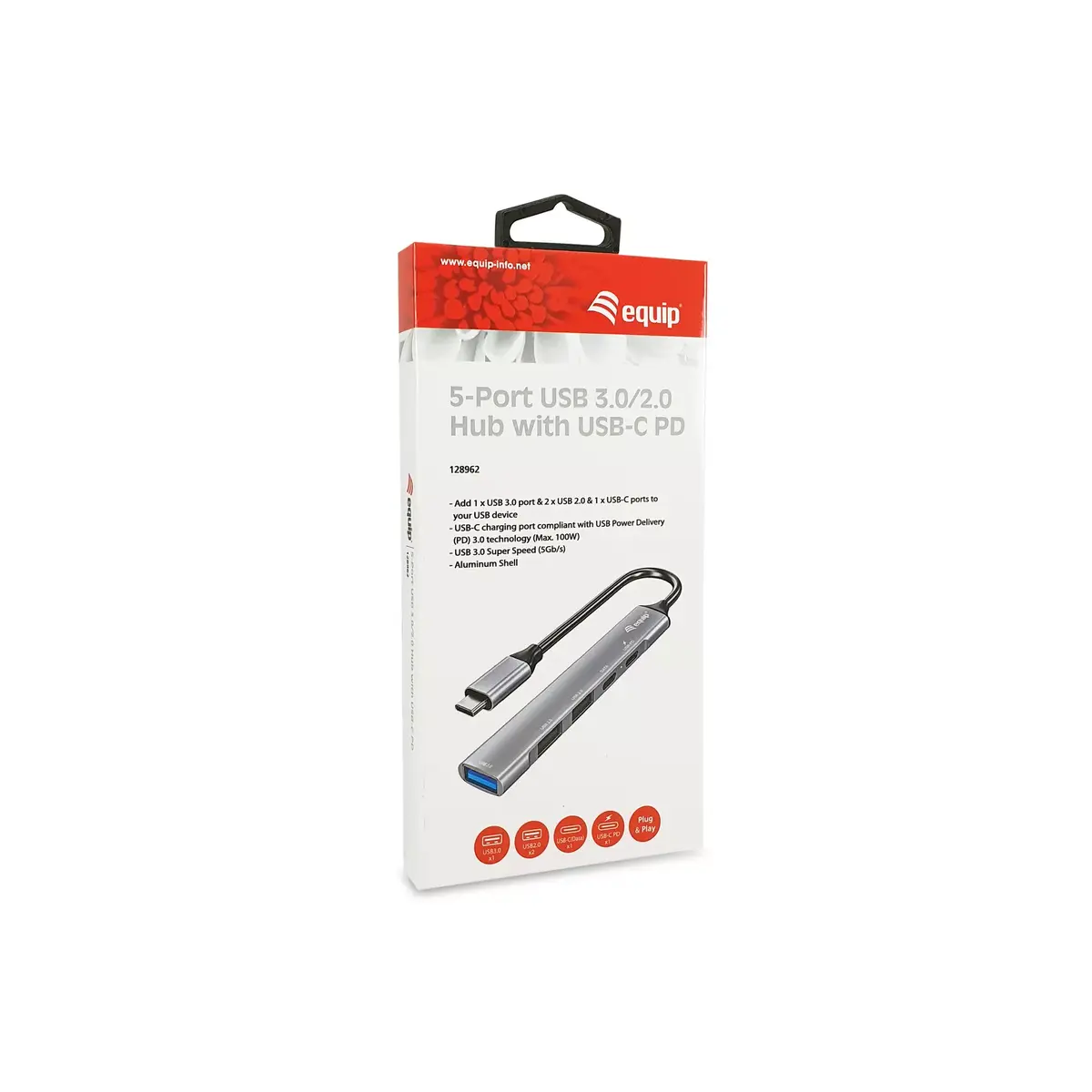 USB хаб Equip 5-Port USB 3.0/2.0 Photo 6