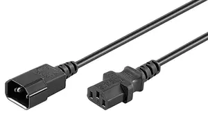 MicroConnect PE040605 Power Cable C14 to C13 Black 0.5m 250V 10A