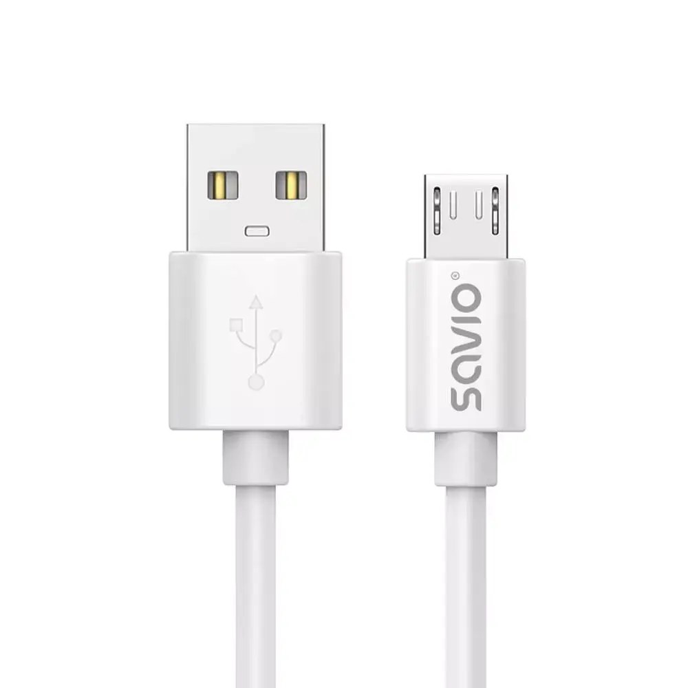 Savio USB 2.0 USB A - Micro USB White CL-167 Photo 2