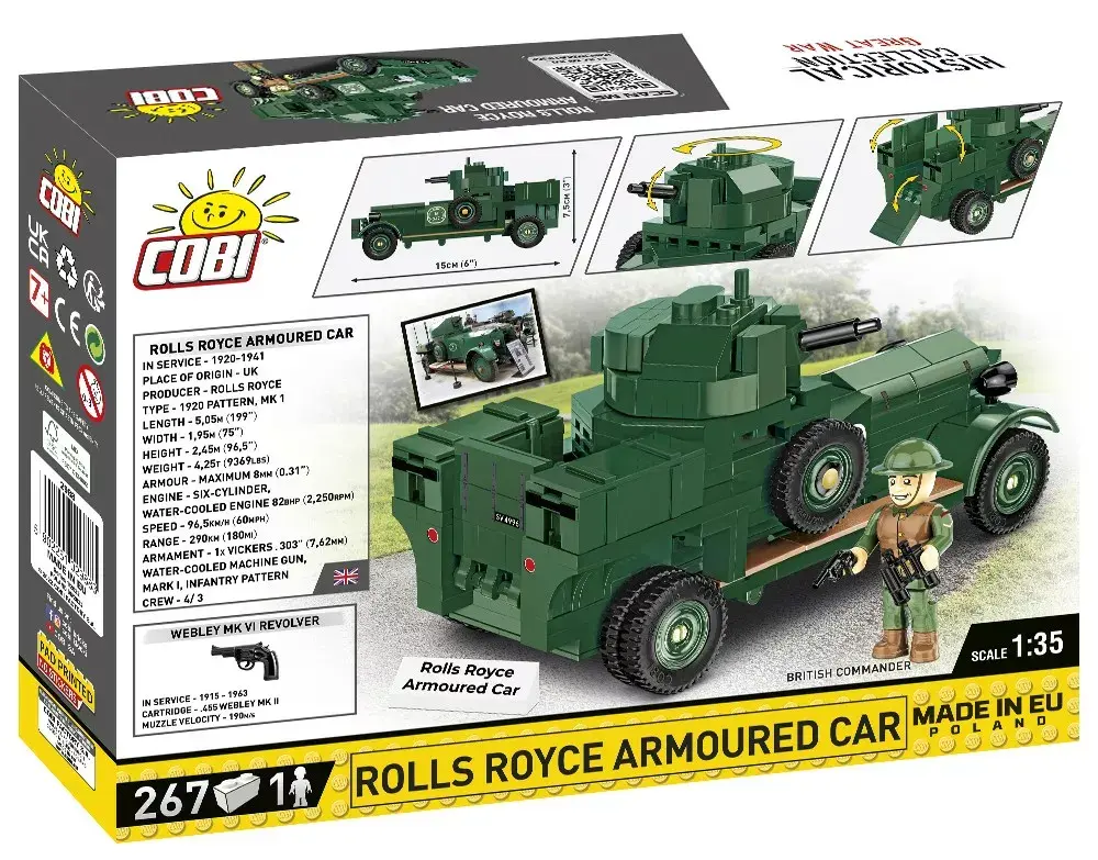 Cobi Rolls-Royce Armoured Car 1920 Pattern Mk I набор Photo 2
