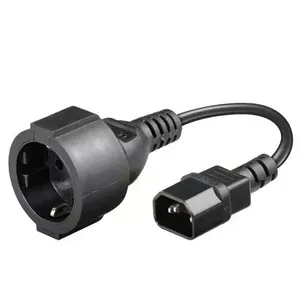 Кабель питания Microconnect PE130075 Черный 0.23 м C14 разъем