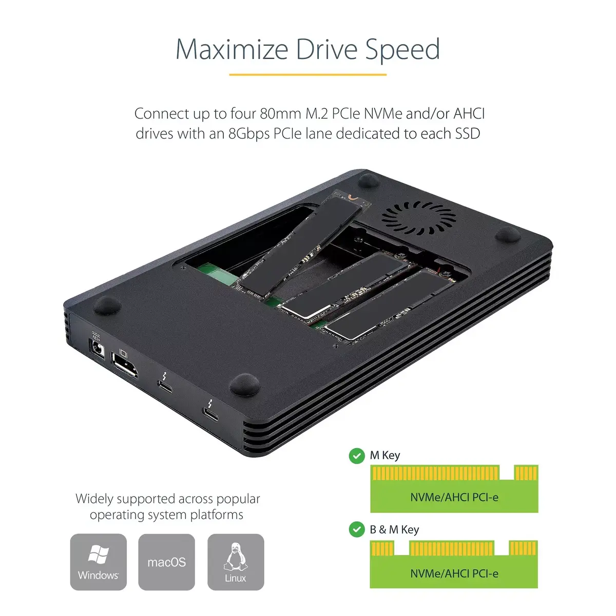 SSD korpuss StarTech.com 4 Bay Thunderbolt 3 NVMe Photo 10