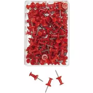Кнопки-булавки WEDO Diaboloform 54202, красные, упаковка 100 шт.