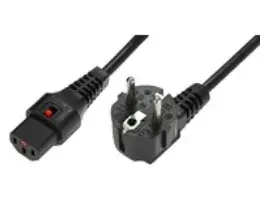MicroConnect EL249S Power Cable, 1 m, C13 Coupler, Black