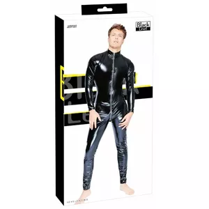 Виниловый комбинезон Bodie 2XL чёрный Black Level, 4‑сторонняя эластичность, металл‑молния 3‑способа, воротник-стойка