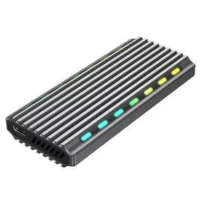 SSD enclosure GEMBIRD EE2280-U3C-03 Black for one M.2 drive, USB 3.2 Gen 2 (10 Gbit/s), USB Type-C, aluminium