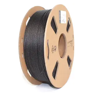3D drukas materiāls Gembird PLA 1.75 mm melns 1 kg (polilaktīnskābe)