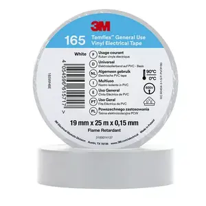 Izolācijas lente 3M 7100184818 PVC Balta 25m 19mm 0.15mm