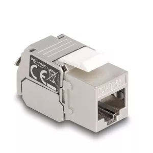 DeLOCK Keystone Modulis RJ45 ligzda uz LSA Cat.6A ar LED Sudrabs Balts