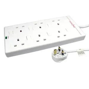 Удлинитель Microconnect GRU006WUK-SWITCH 2м 6 AC розеток Белый