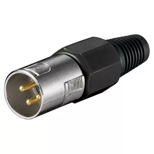 Разъем для микрофона Goobay 3 Pin XLR Мужской Черный Металлический