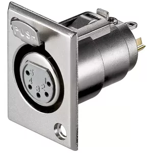 Разъем для микрофона Goobay XLR female 5-pin Серый