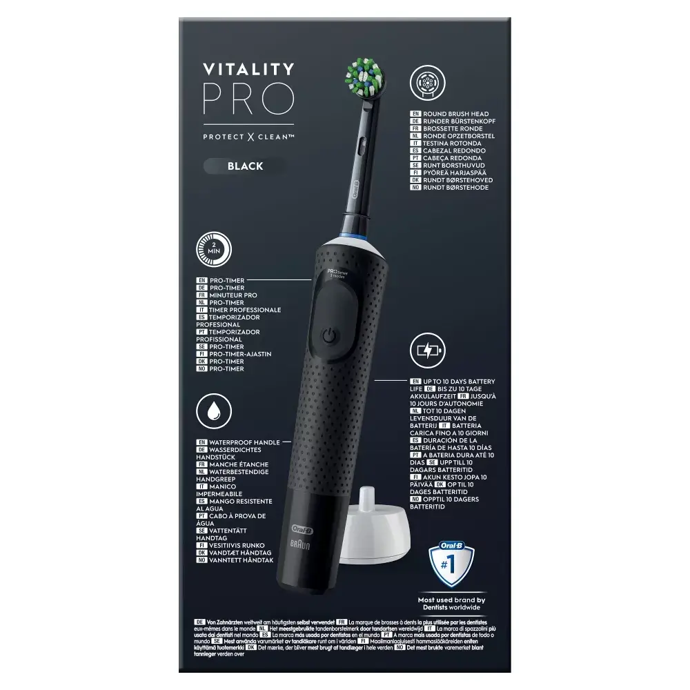 Ротационная зубная щётка BRAUN Oral‑B Vitality Pro Black Photo 5