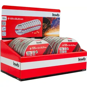 Режущий диск kwb Thin Cutting Disc Set 10 шт Плоский центр для листового металла