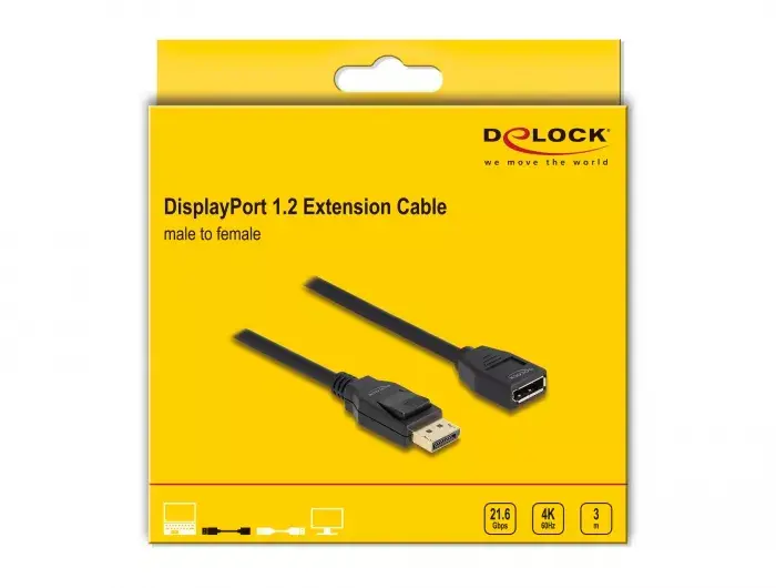DeLOCK DisplayPort 1.2 extension cable 4K 60 Hz Photo 2