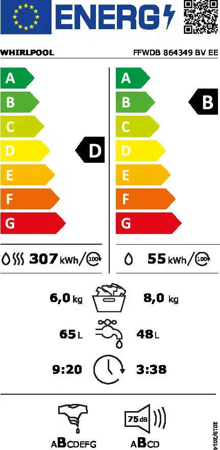 Veļas mašīna Whirlpool FFWDB 864349 BV EE Photo 10