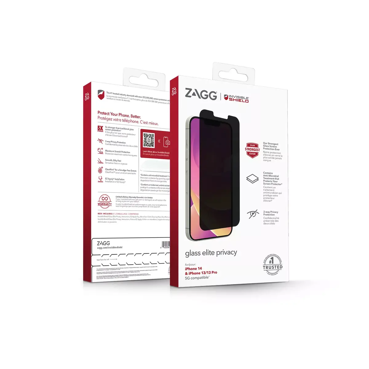Zagg InvisibleShield Glass Elite Privacy — iPhone 13/13 Pro/14 6,1" Photo 2