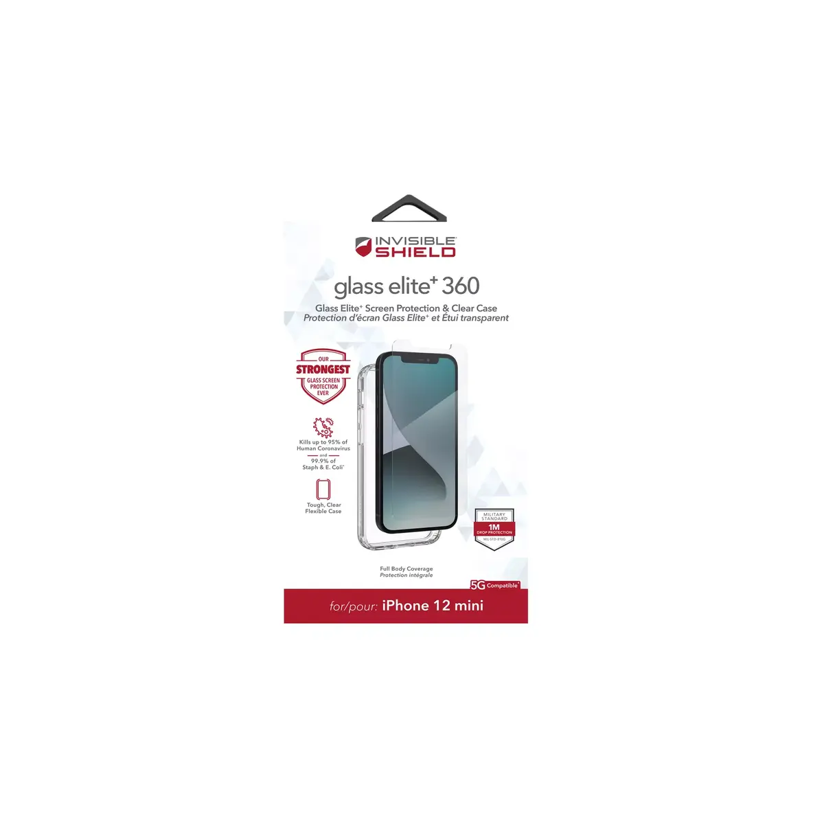 Screen protector Zagg InvisibleShield Glass Elite+ 360 iPhone 12 mini Photo 6