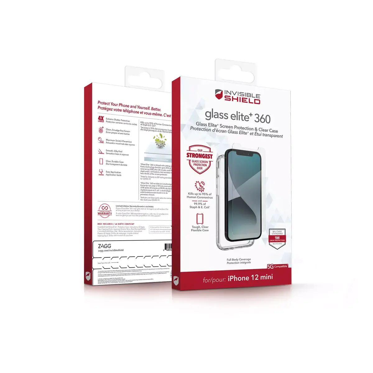 Screen protector Zagg InvisibleShield Glass Elite+ 360 iPhone 12 mini Photo 8