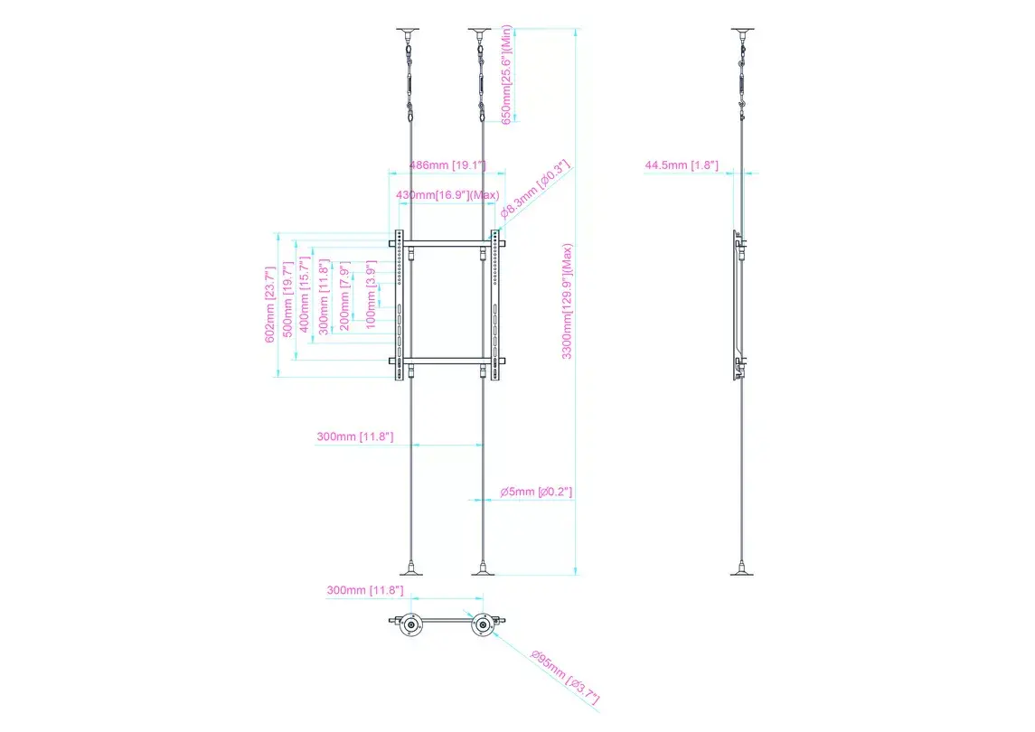 MULTIBRACKETS M Pro Series Wire 3000 TV wall mount Photo 10