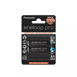 Перезаряжаемая батарея AA Panasonic 2500 мА·ч 1.2 В Ni-MH, 2 шт., блистер
