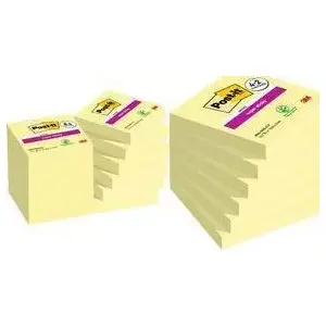 Sticky Notes 3M 654-SSCY-P4+2 76×76 mm Yellow — Super Sticky, Pack of 6