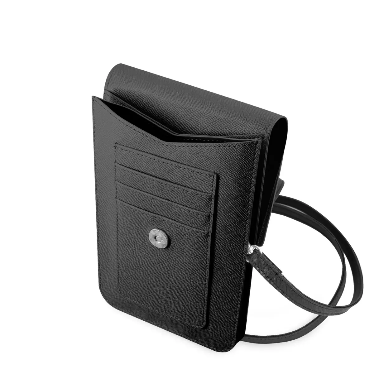 GUESS smartphone bag GUWBSATMBK black Saffiano Photo 3