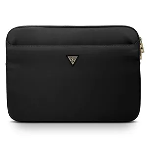 Laptop sleeve GUESS GUCS13NTMLBK 13-inch black nylon with triangle logo, 0.23 kg