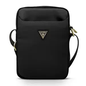 Somā GUESS GUTB10NTMLBK 10" melna neilona ar trīsstūra logo pār plecu