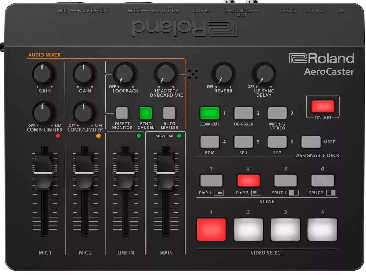 Audio interfeiss Roland AeroCaster Black Photo 2