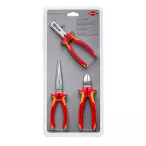 Набор плоскогубцев Knipex Elektro set Красный Желтый 618 г 00 31 30 BK V03