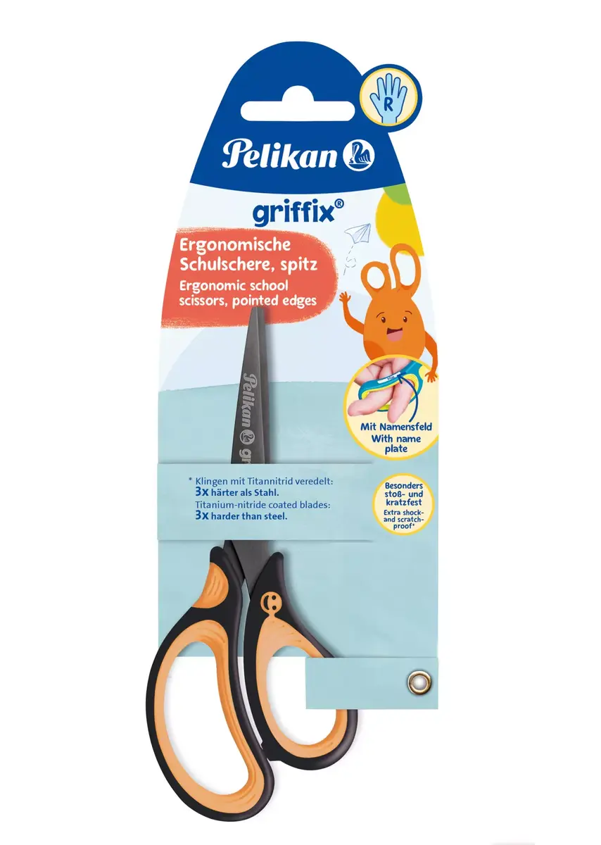 Pelikan Griffix Universālais Taisnais Griezums Melns Oranžs Photo 6