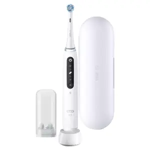 Электрическая вращательно-колебательная зубная щётка BRAUN Oral-B iO Series 5 — встроенный аккумулятор, 5 режимов, 1 ручка, 1 насадка, белая