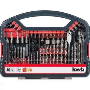 Drill Bit Set KWB Promo Box Standard 101 Pieces for Brick Metal Wood