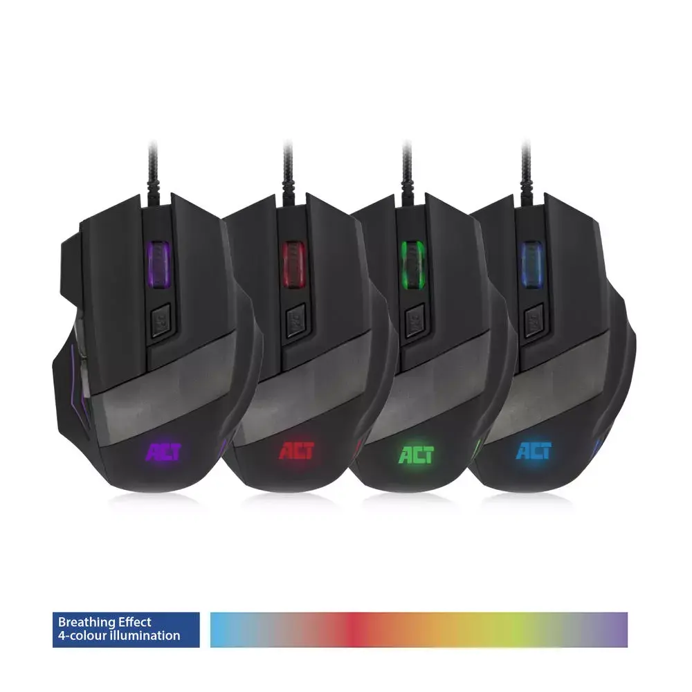 Mouse pad ACT Wired Gaming Mouse with illumination 3200 dpi Photo 6