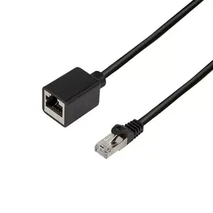 Network patch cable LOGILINK CQX033S Cat6a S/FTP (S‑STP) 1 m, RJ‑45, gold contacts, black