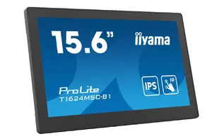 iiyama T1624MSC-B1 15.6-inch Full HD Touchscreen Computer Monitor with LED Technology, 1920 x 1080 Resolution, Built-in Speakers, and VESA Mount Support in Black