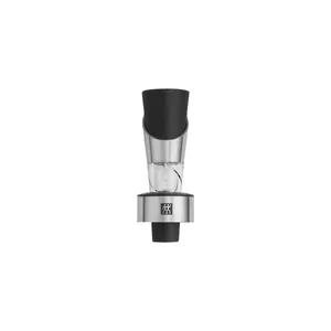 Wine Aerator–Pourer–Stopper ZWILLING model 39500-050-0, in-bottle stainless steel, black, 80×130×42 mm