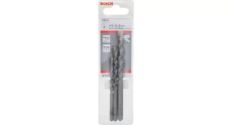 Bosch CYL-5 Drill Bit Set 5, 6, 8 mm Photo 2