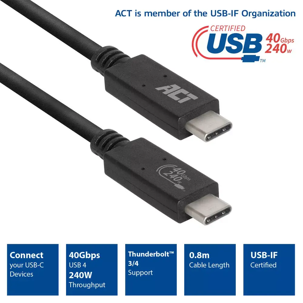 ACT USB4 40Gbps cable USB-C Photo 2