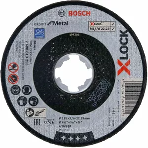Cutting disc Bosch X-LOCK Expert for metal 115 mm, 2.5 mm thickness