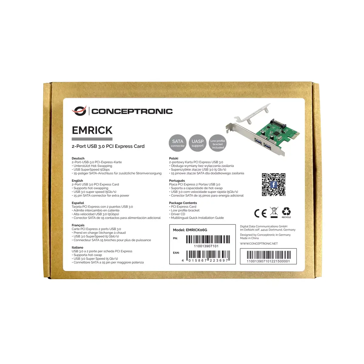 PCIe karte Conceptronic EMRICK 2-Port USB 3.0 Photo 2