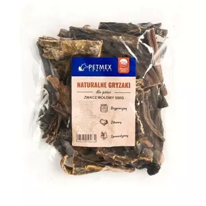 Жевательная лакомство PETMEX говяжий рубец 500 г — натуральная одиночная жевалка для защиты зубов, для всех пород и взрослых собак