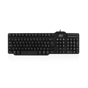 ACT vadu tastatūra ar viedkartes lasītāju Azerty/BE izkārtojums pilna izmēra USB