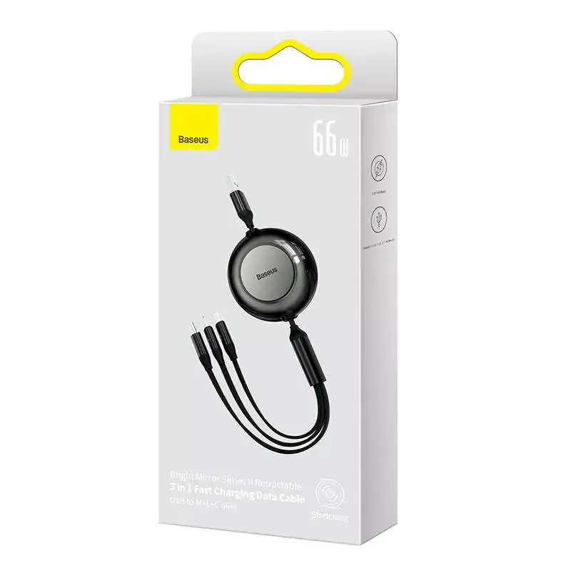 Baseus Bright Mirror USB 3-in-1 cable 66W 1.1m Photo 4