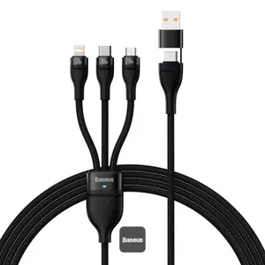 USB Cable Baseus CASS030101 1.2m USB A/USB C USB C/Micro-USB B/Lightning Black